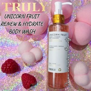 TRULY Unicorn Fruit Renew Hydrate Body Cleanser- Raspberry Cotton Candy Vanilla